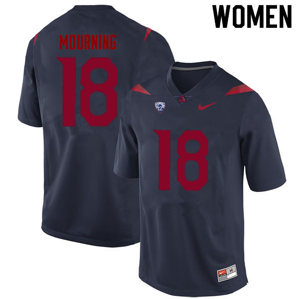 Women #18 Derick Mourning Arizona Wildcats College Football Jerseys Sale-Navy